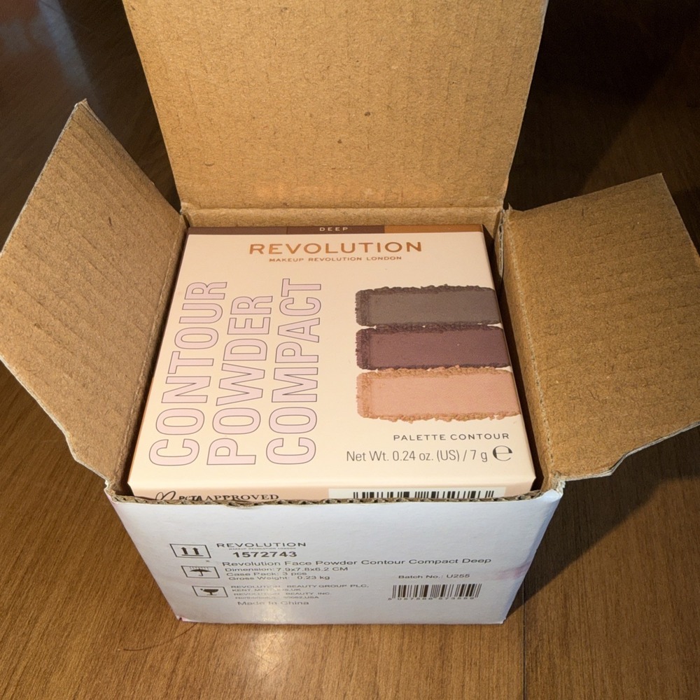 NEW Revolution London Contour Powder Compact Deep 0.24oz Palette, CASE PACK OF 3